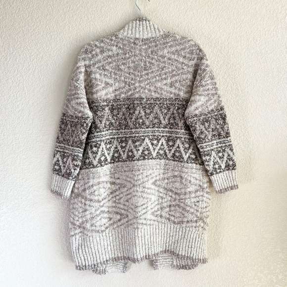 JOIE Long knit Cardigan Sweater Women's Size Small Duster Open Front Cream Brown - Picture 6 of 9